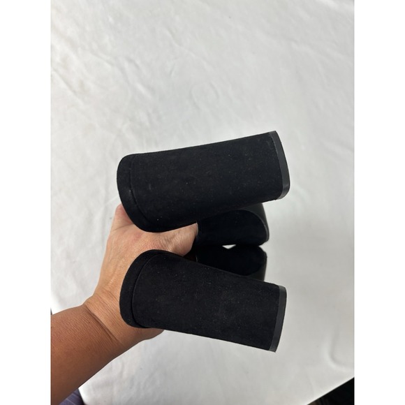 WILD PAIR Womens Black‎ Extended Carlita Slip On Heeled Mules Shoes 7m - Picture 9 of 10